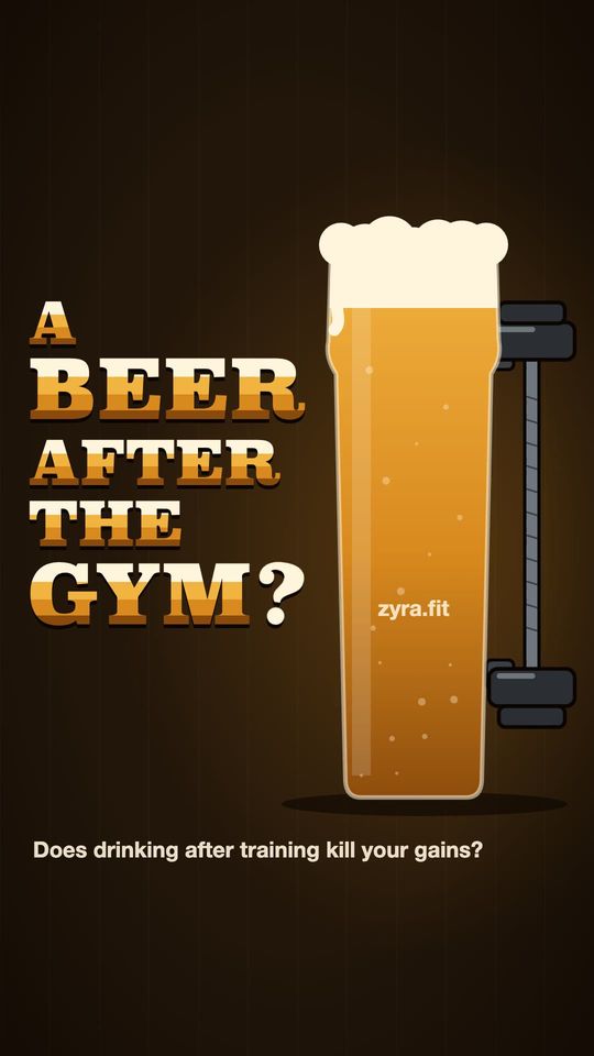 Opening frame of the Zyra film "Does drinking alcohol after training kill your gains?"