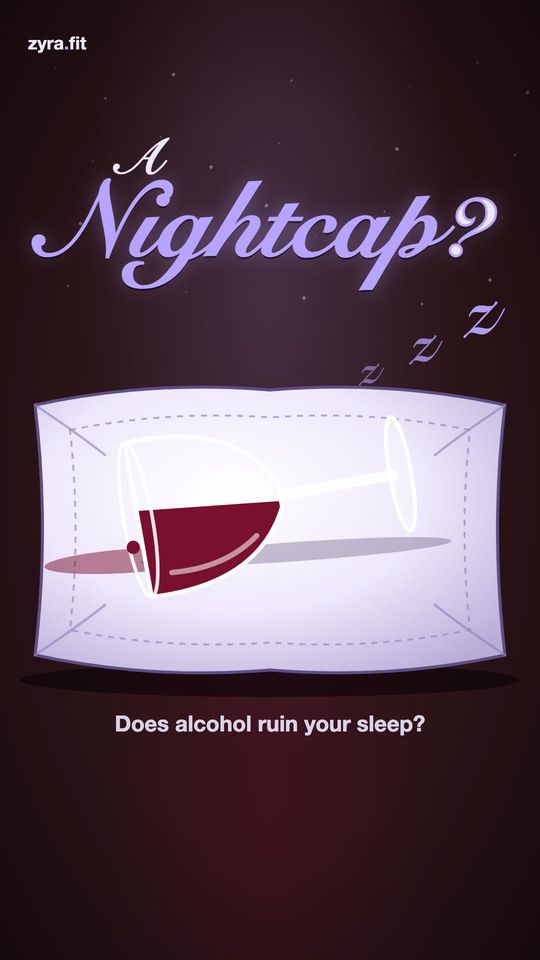 Opening frame of the Zyra film "Does alcohol ruin your sleep?"