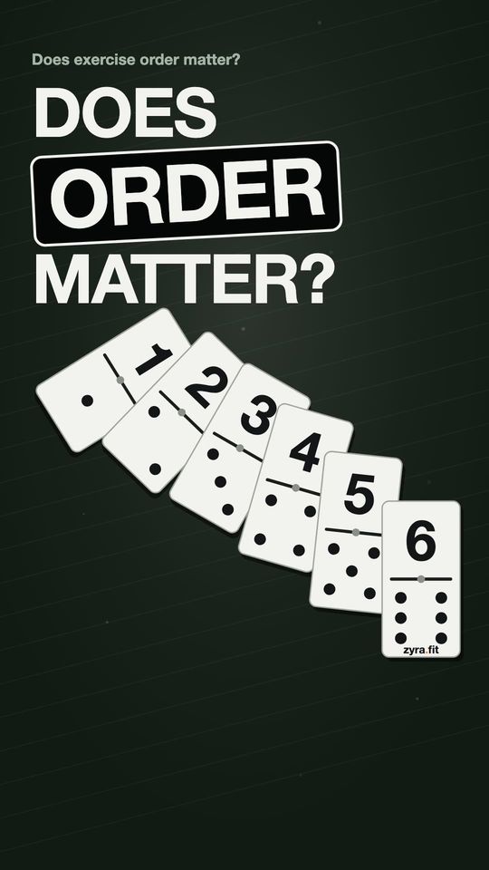 Opening frame of the Zyra film "Does exercise order matter?"