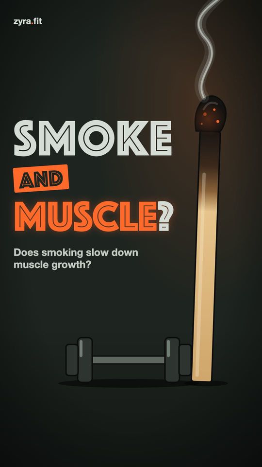 Opening frame of the Zyra film "Does smoking slow down muscle growth?"