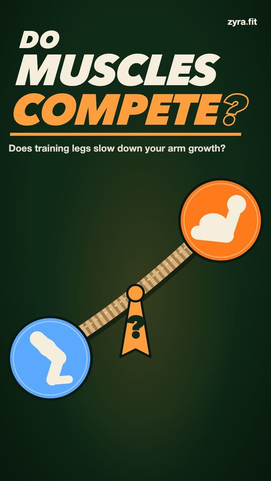 Opening frame of the Zyra film "Does training legs slow down your arm growth?"
