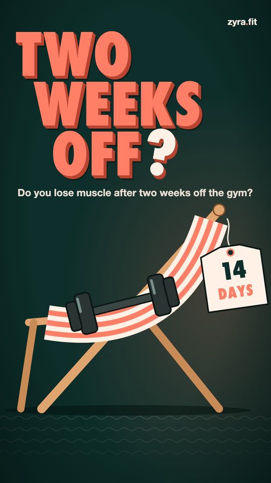 Opening frame of the Zyra film "Do you lose muscle after two weeks off the gym?"