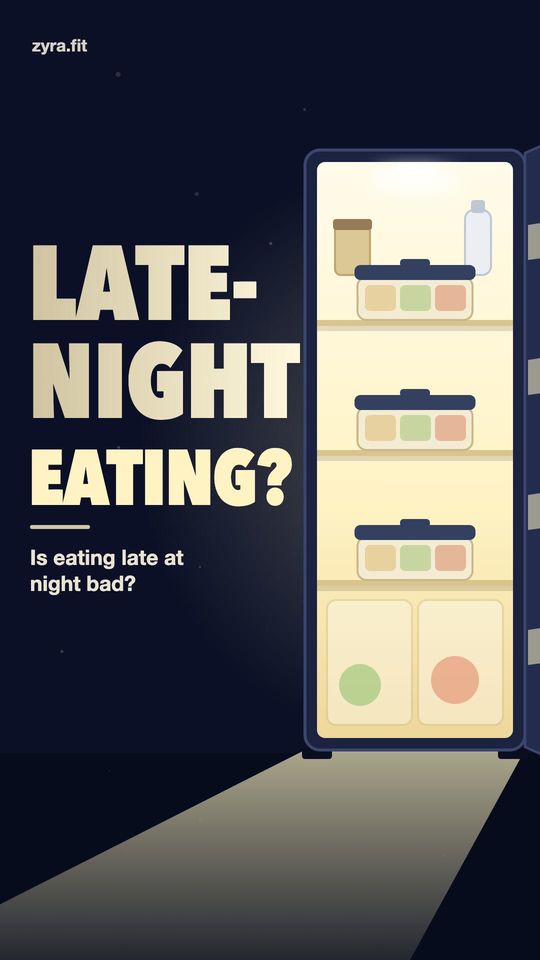 Opening frame of the Zyra film "Is eating late at night bad?"