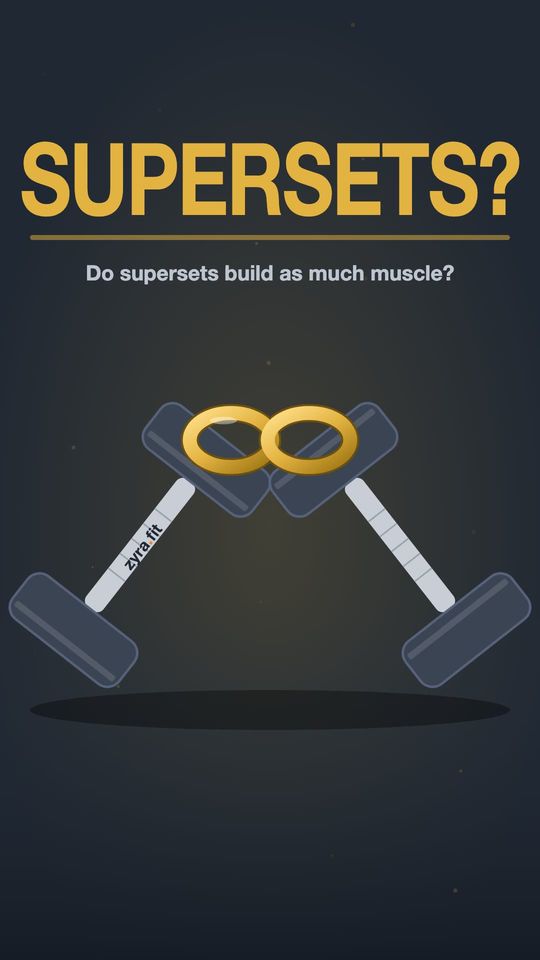 Opening frame of the Zyra film "Do supersets build as much muscle?"