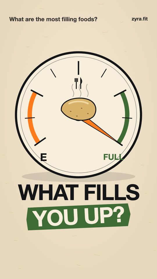 Opening frame of the Zyra film "What are the most filling foods?"